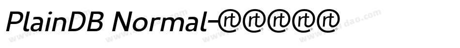 PlainDB Normal字体转换